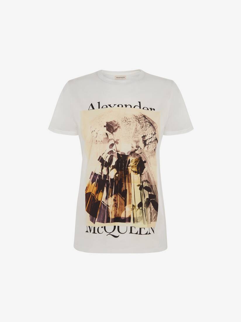 Camisetas Alexander McQueen Trompe-L'œil Mujer - Blancos - Mexico 790-TUYEVI